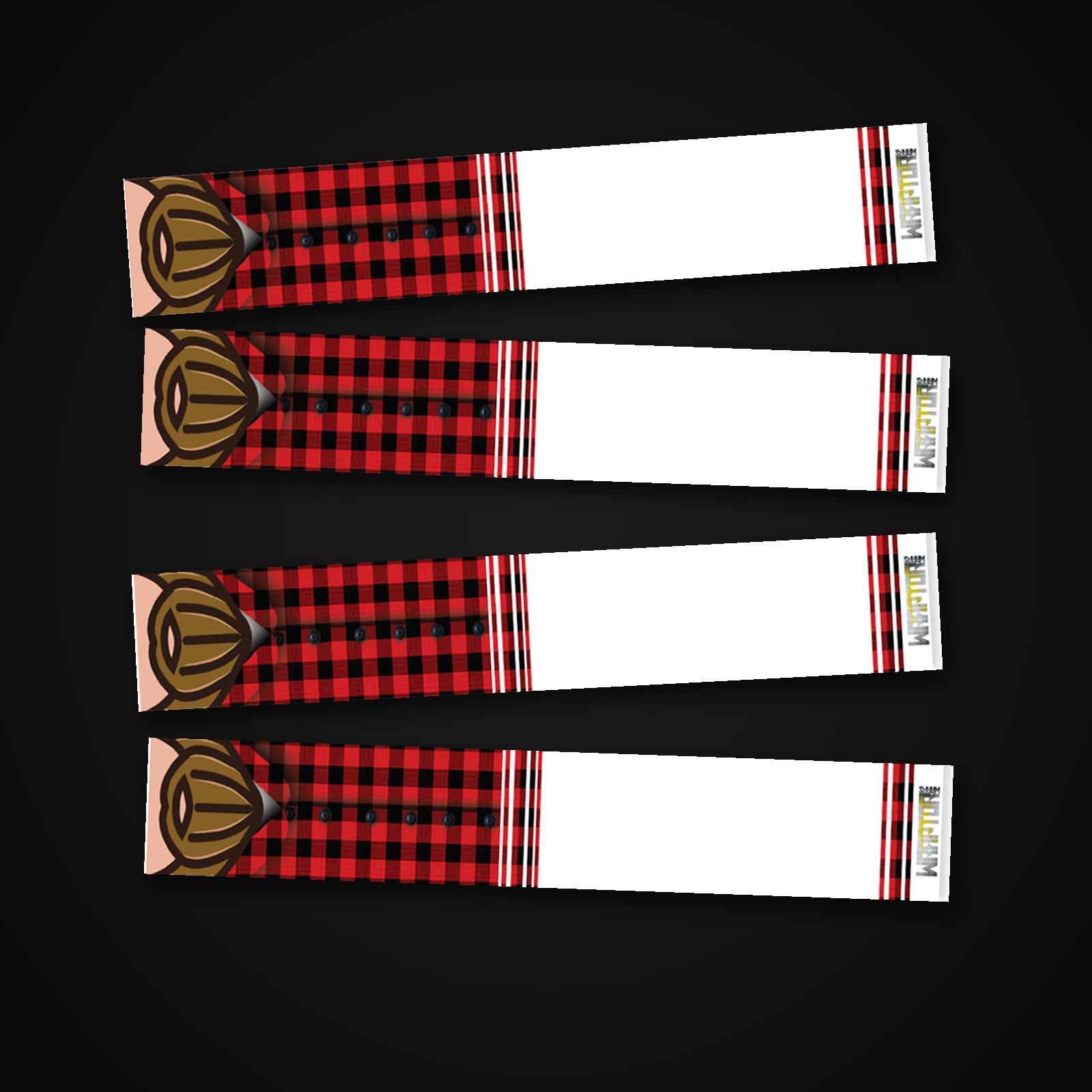 Lumberjack arrow wrap — 150mm gloss vinyl arrow wraps · Pack of 13