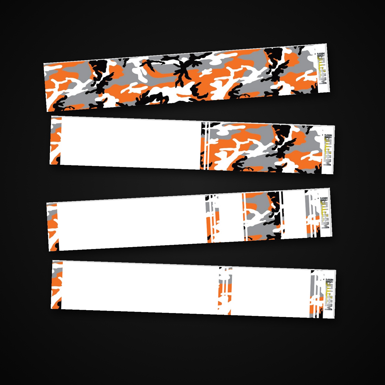 Urban Blaze Camo arrow wrap — 100mm or 150mm gloss vinyl arrow wraps · Pack of 13