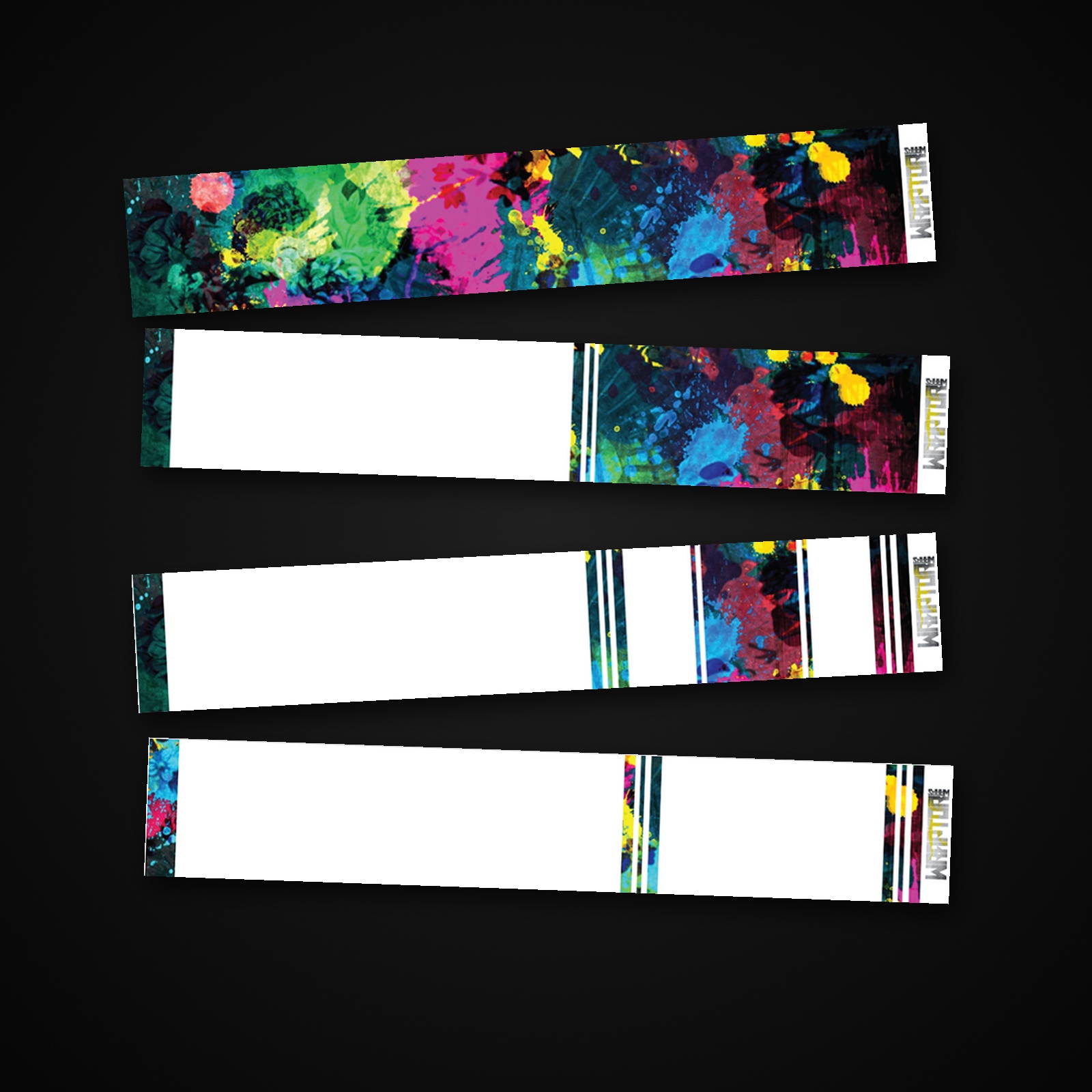 Coloured Canvas arrow wrap — 100mm or 150mm gloss vinyl arrow wraps · Pack of 13