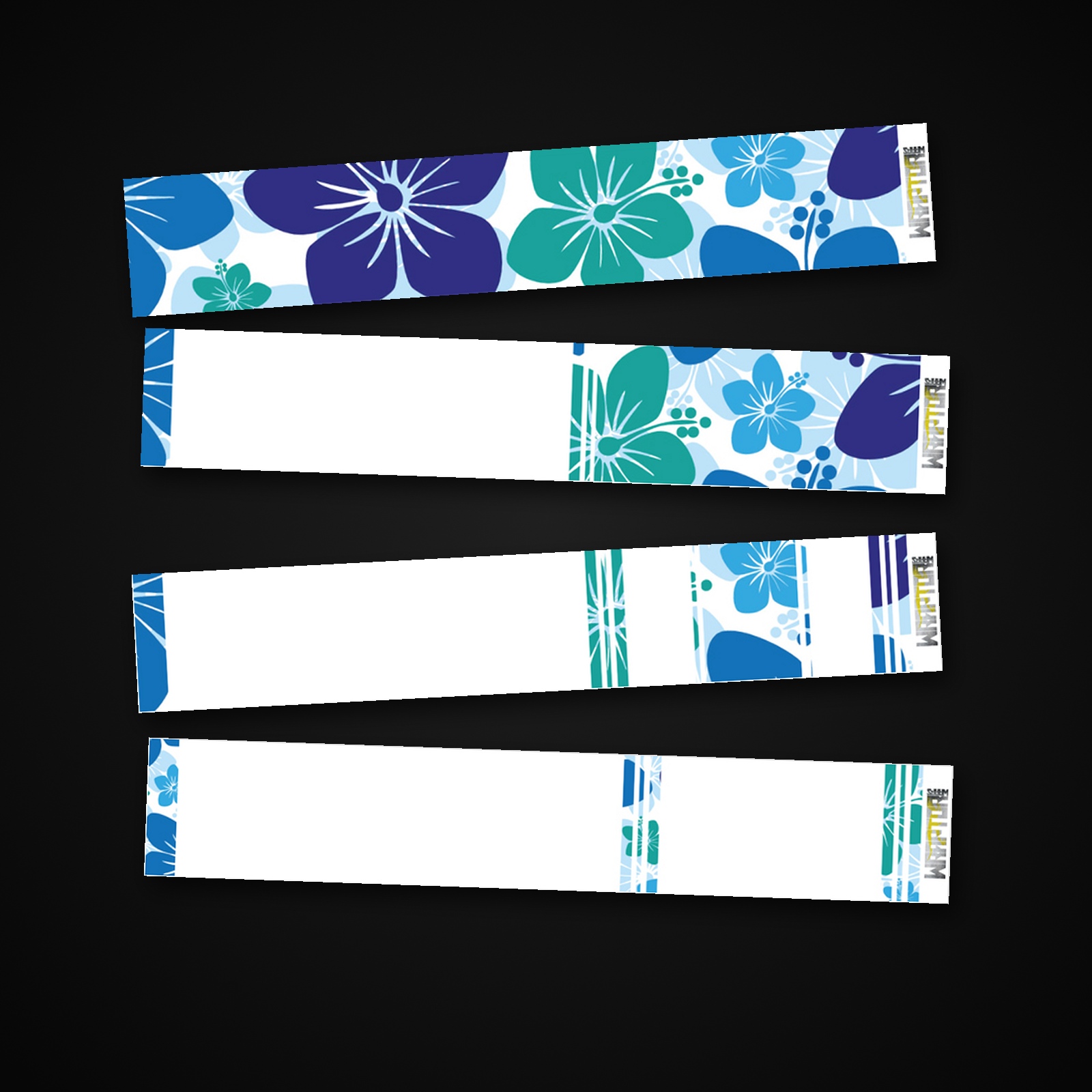 Hawaiian Shirt arrow wrap — 100mm or 150mm gloss vinyl arrow wraps · Pack of 13