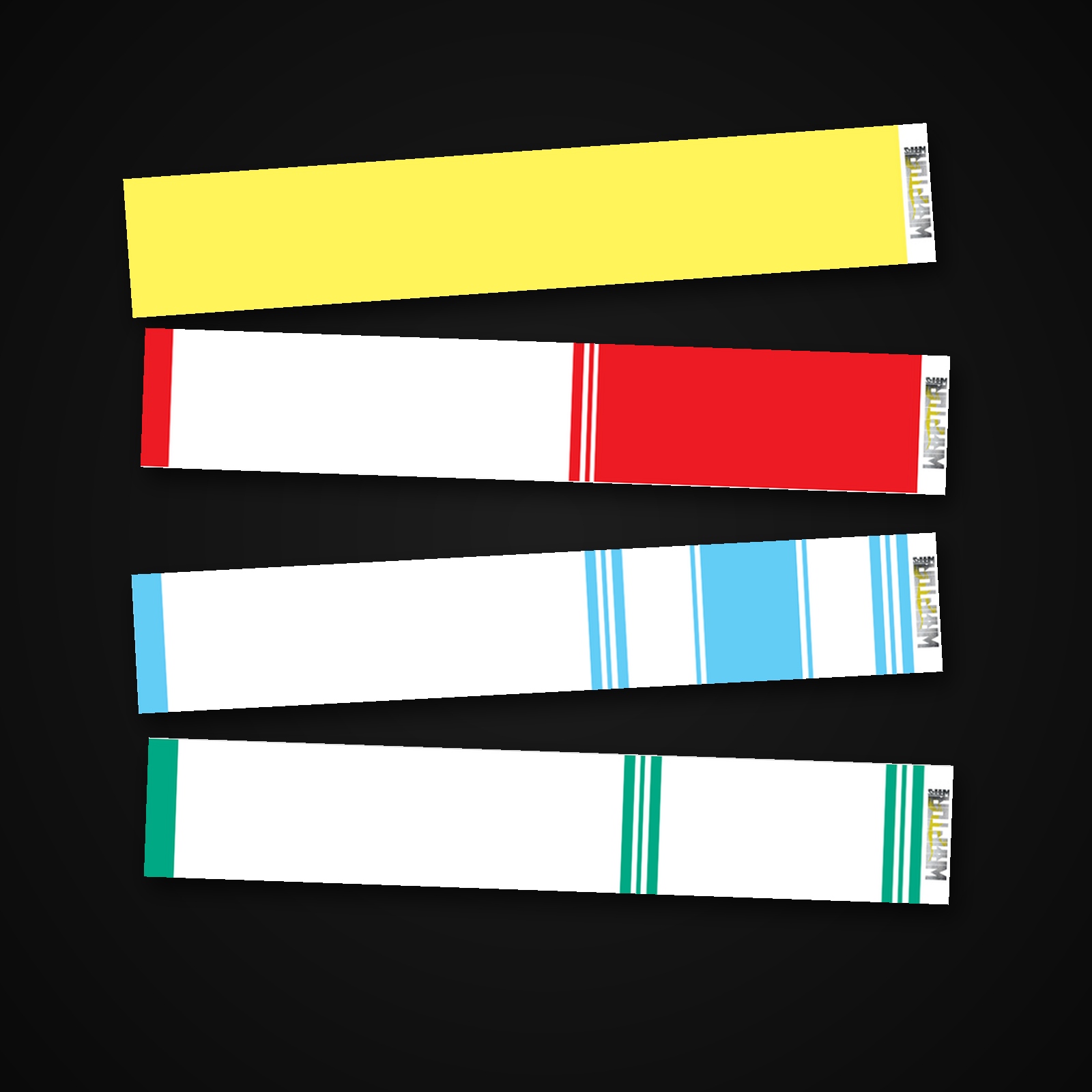 Wraptor Standard arrow wrap — 100mm or 150mm custom-colour gloss vinyl arrow wraps · Pack of 13